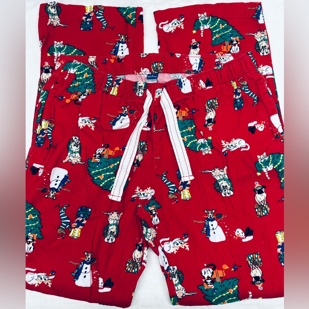 Old Navy Holiday dog pajama pants, Size Medium